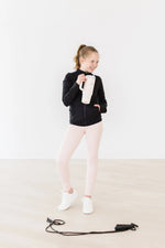 Mila & Rose ® Balanced Black Full - Zip Ruffle Active Jacket - 