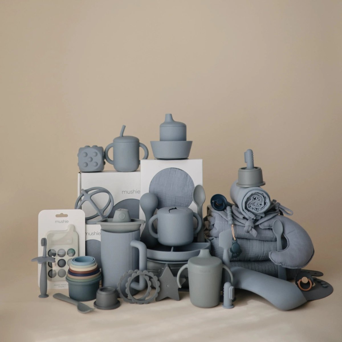 Mushie Ball Teether Made from Non - Toxic Food Grade Silicone for Babies - Everetts Place Boutique - 