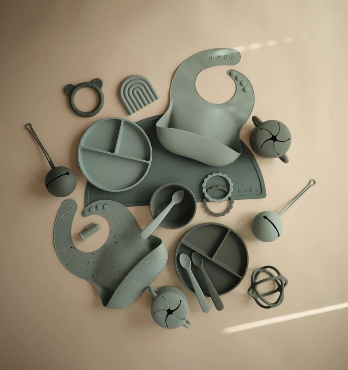 Mushie Ball Teether Made from Non - Toxic Food Grade Silicone for Babies - Everetts Place Boutique - 