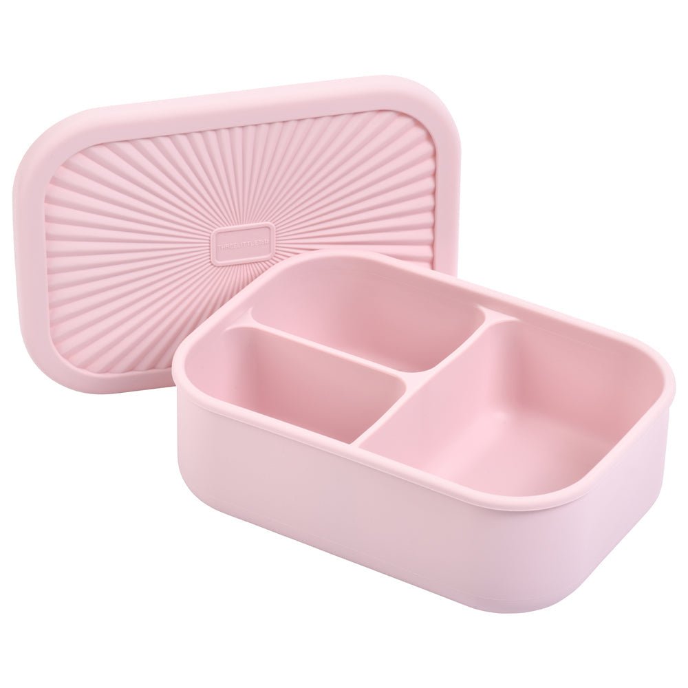 Three Little Tots Ballet Pink Silicone Bento Box - 