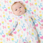 Angel Dear Balloon Animals - Pink - 2 Way Zipper Ruffle Back Footie - 