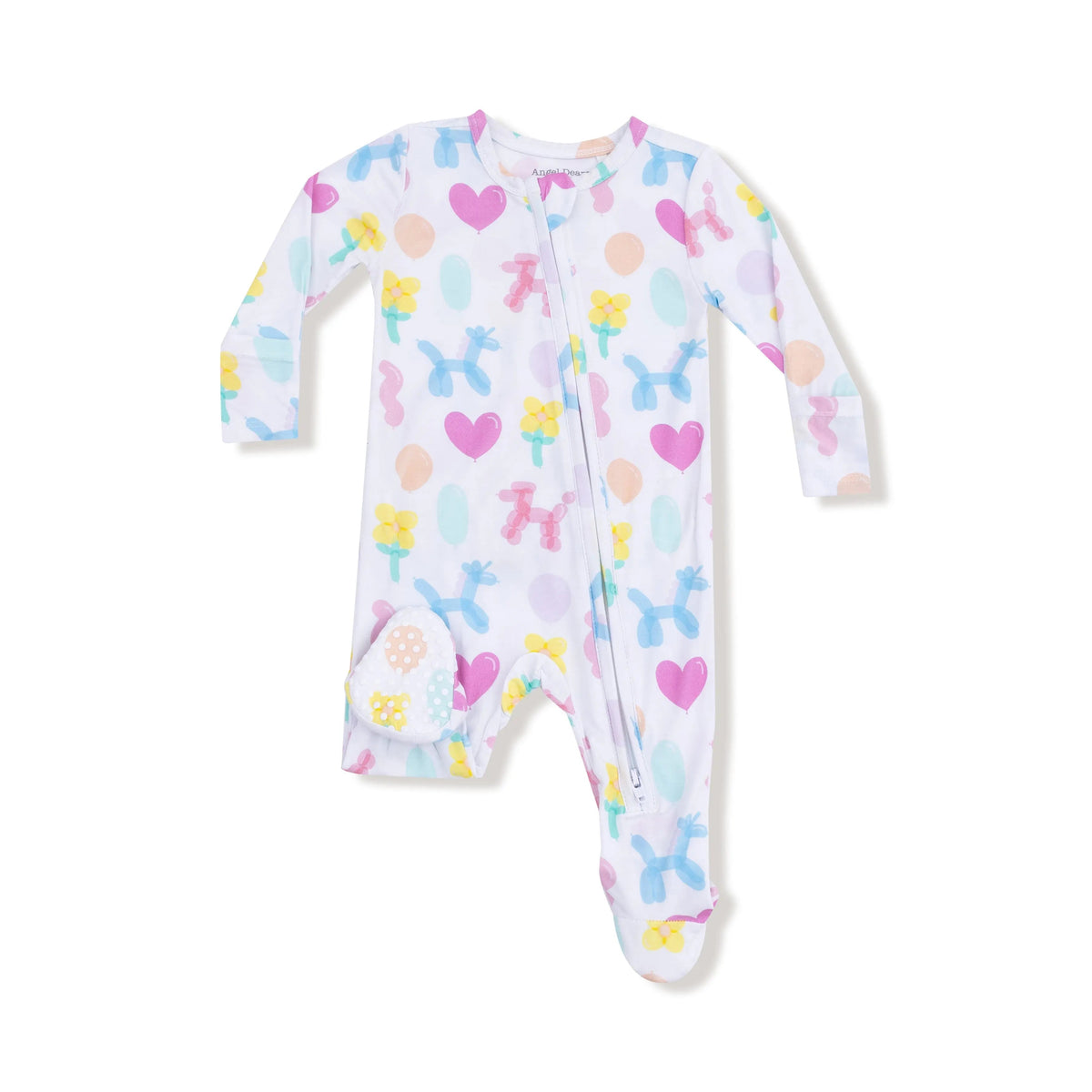 Angel Dear Balloon Animals - Pink - 2 Way Zipper Ruffle Back Footie - 