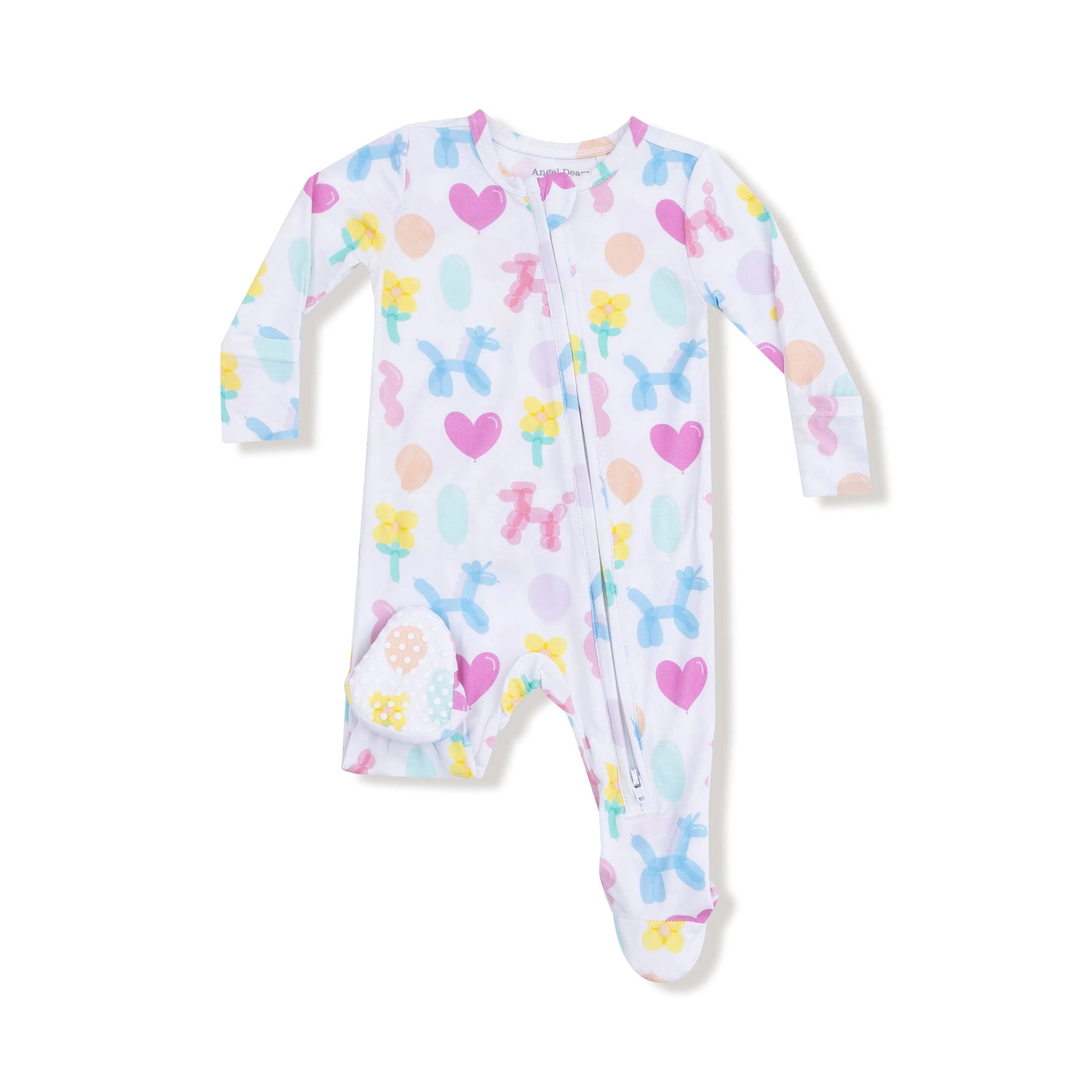 Angel Dear Balloon Animals - Pink - 2 Way Zipper Ruffle Back Footie - 