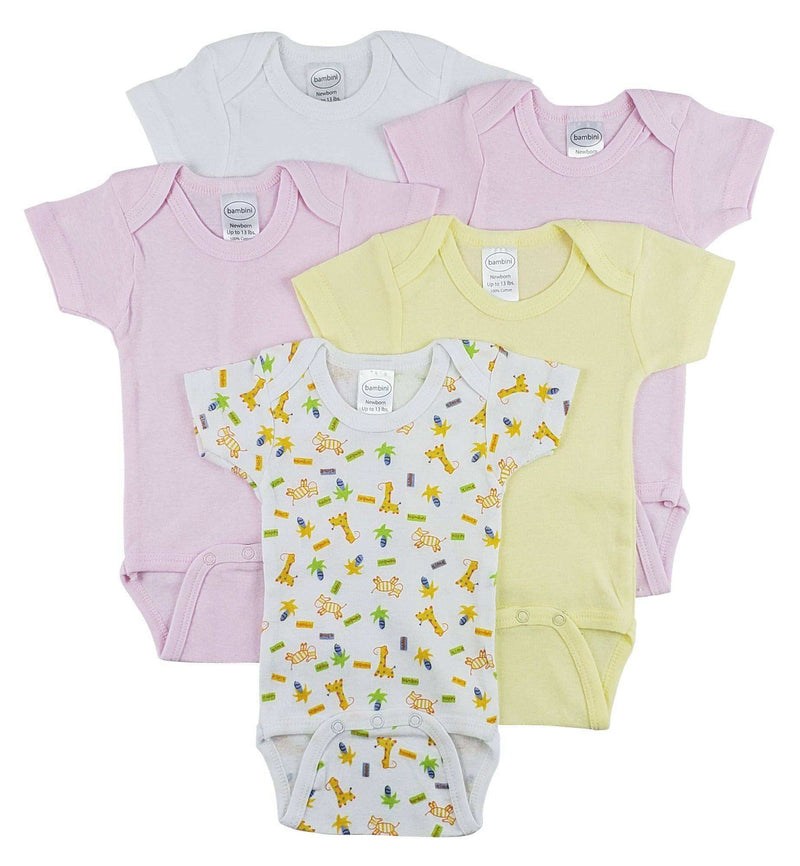 Bambini Short Sleeve One Piece 5 Pack - Everetts Place: Online Boutique - Kids & Babies