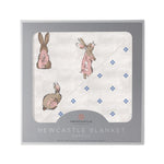 Newcastle Classics Bamboo Baby Blanket with Polka Dots and Bunnies for Cozy Infants - 