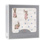 Newcastle Classics Bamboo Baby Blanket with Polka Dots and Bunnies for Cozy Infants - 