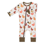 Bestaroo Bamboo Baby Cozy Coverall With Two Way Zipper Dressed As Chicken - 