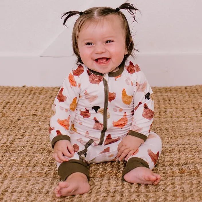Bestaroo Bamboo Baby Cozy Coverall With Two Way Zipper Dressed As Chicken - 