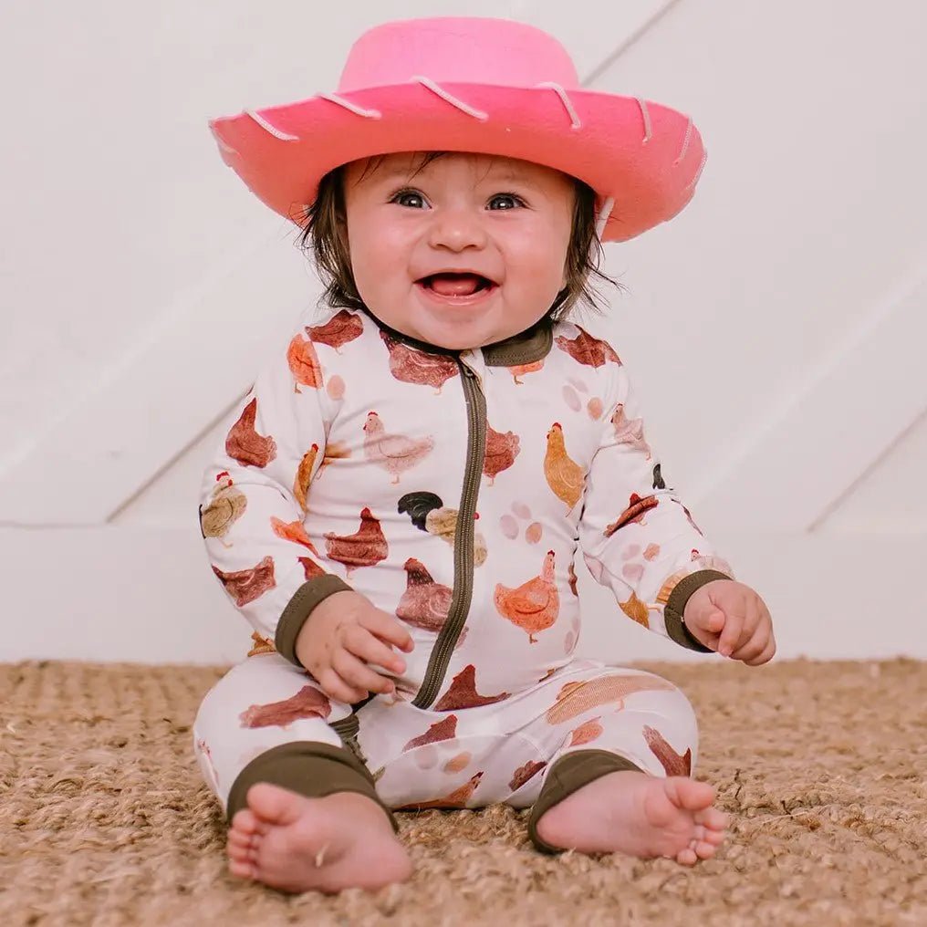Bestaroo Bamboo Baby Cozy Coverall With Two Way Zipper Dressed As Chicken - 