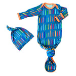 Bestaroo Bamboo Birthday Babe Gown and Hat for 0 to 3 Months with Fold Over Mittens - 