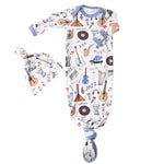 Bamboo Boogie Gown & Hat - White, Baby & Toddler Clothing, One-piece garment, Overall, Anchor | Everetts Place