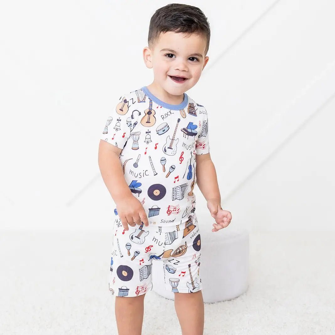 Bestaroo Bamboo Boogie Kids Shorts Pajamas Set For Sleep And Play - 