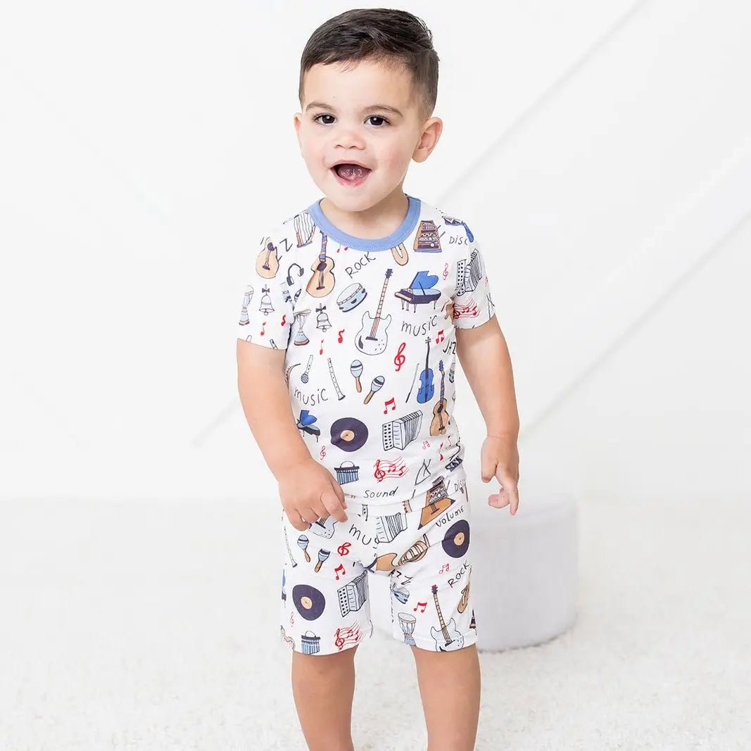 Bestaroo Bamboo Boogie Kids Shorts Pajamas Set For Sleep And Play - 