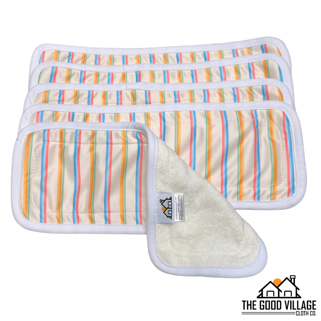 The Good Village Cloth Co. Bamboo Booster | 5 Pack | Wave Rider - 