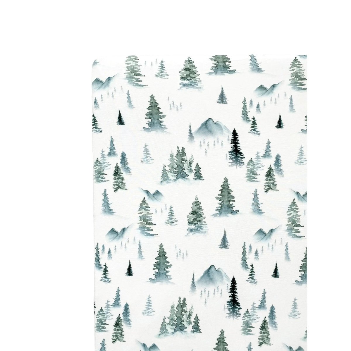 Harp Angel Boutique Bamboo Fitted Crib Sheet Green Forest Design for Comfortable Babies - 