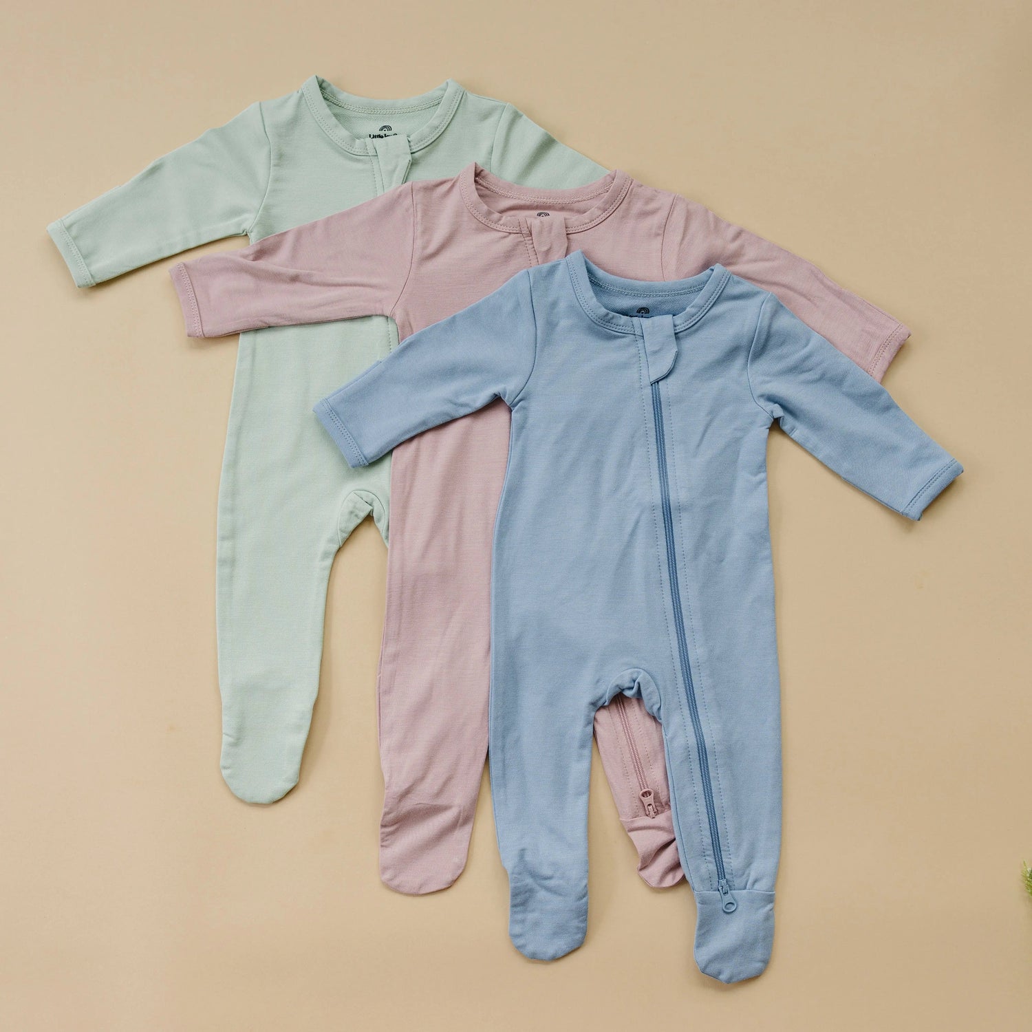 Bamboo Footed Bamboo Zippy Pajamas - Baby & Toddler Clothing, Textile, Pink, Purple, One-piece garment | Everetts Place