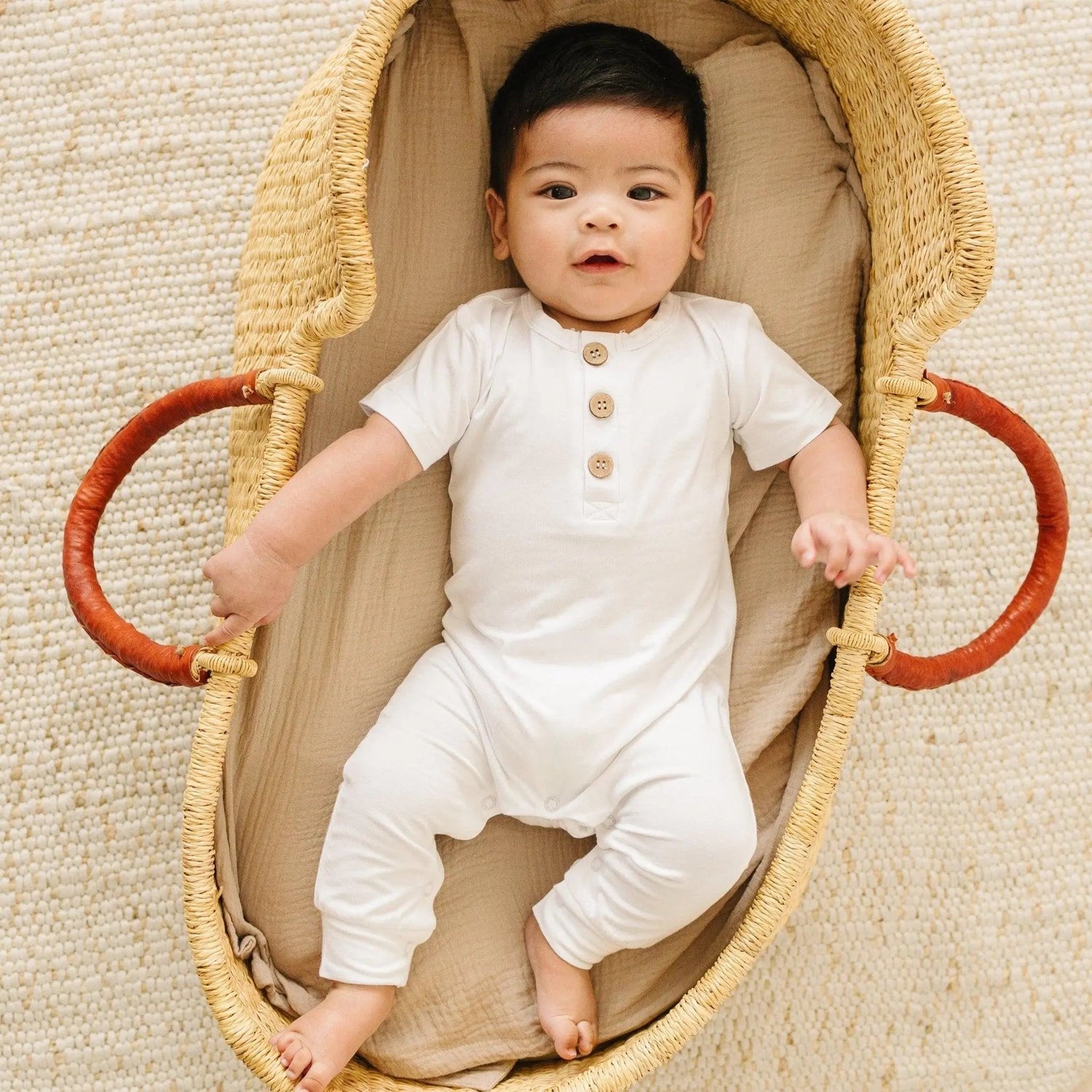 Bamboo Henley Romper - Child, Baby & Toddler Clothing, Toddler, Basket, Infant | Everetts Place