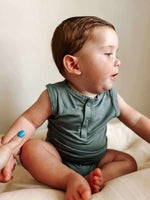 Little Joy Co. Bamboo Henley Romper - 