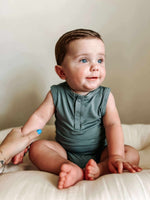 Little Joy Co. Bamboo Henley Romper - 