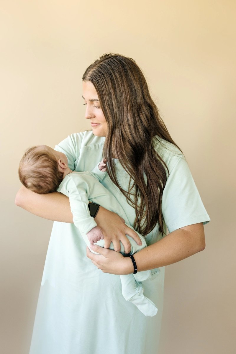 Little Joy Co. Bamboo Labor And Delivery Gown For Nursing And Skin To Skin - Everetts Place Boutique - 