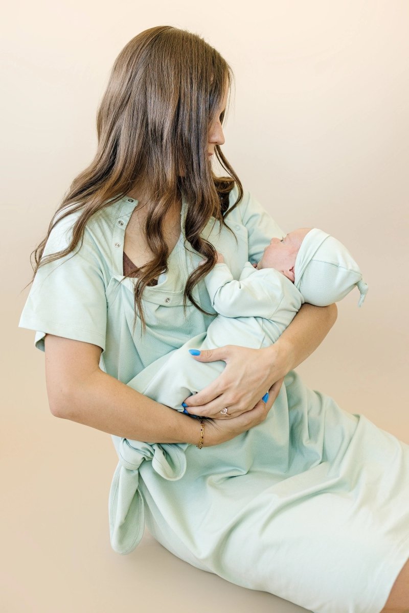 Little Joy Co. Bamboo Labor And Delivery Gown For Nursing And Skin To Skin - Everetts Place Boutique - 