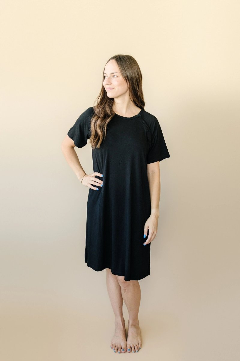 Little Joy Co. Bamboo Labor And Delivery Gown For Nursing And Skin To Skin - Everetts Place Boutique - 