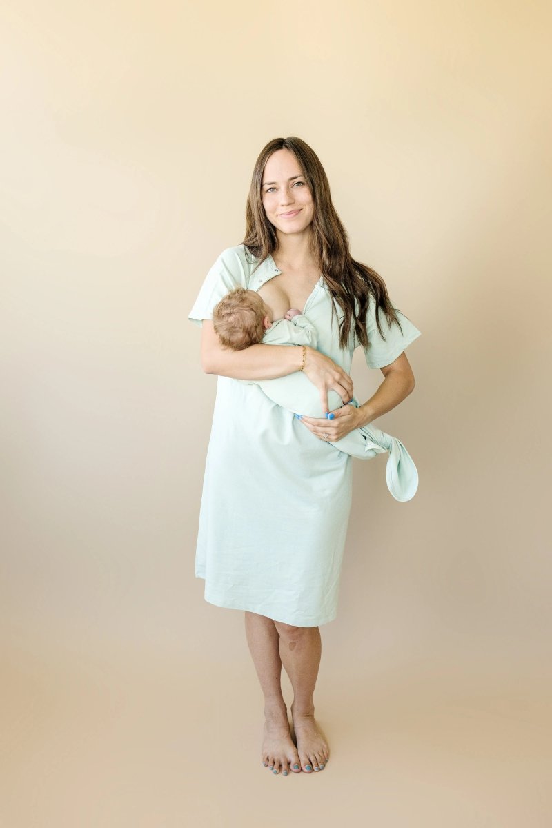 Little Joy Co. Bamboo Labor And Delivery Gown For Nursing And Skin To Skin - Everetts Place Boutique - 