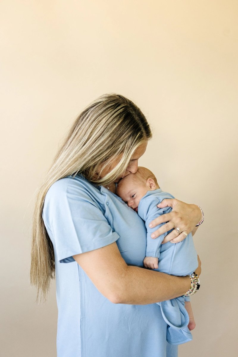 Little Joy Co. Bamboo Labor And Delivery Gown For Nursing And Skin To Skin - Everetts Place Boutique - 