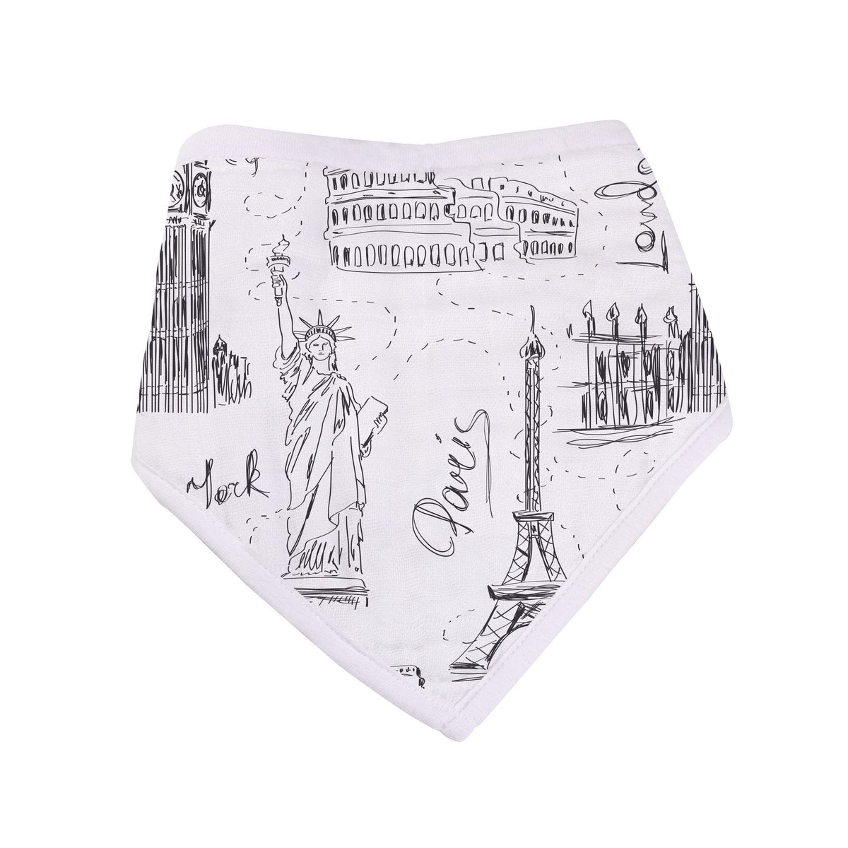 Newcastle Classics Bamboo muslin bibs with extra absorbency for feeding and teething -