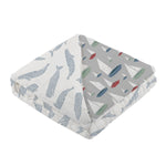 Newcastle Classics Bamboo Muslin Blanket with Whale and Sailboat Design for Kids - 