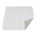 Newcastle Classics Bamboo Muslin Blanket with Whale and Sailboat Design for Kids - 