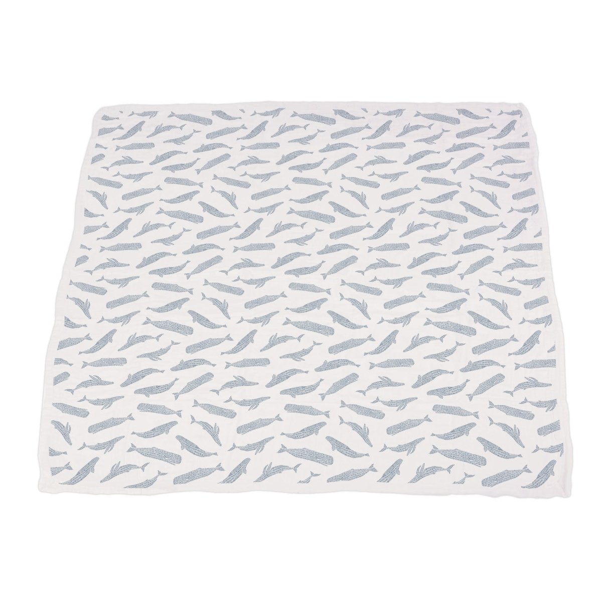 Newcastle Classics Bamboo Muslin Blanket with Whale and Sailboat Design for Kids - 