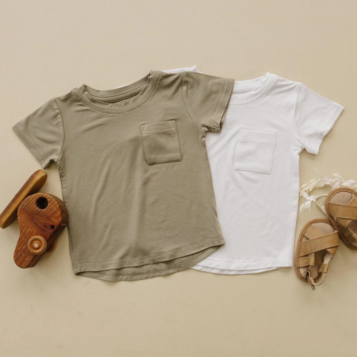 Little Joy Co. Bamboo Pocket Tee for Baby Soft Comfort and Stretch - Everetts Place Boutique - 