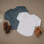 Little Joy Co. Bamboo Pocket Tee Long Sleeve Baby And Toddler Six Colors - Everetts Place Boutique - 