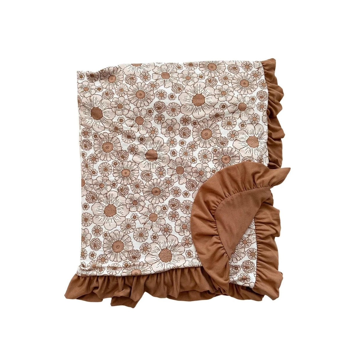 Harp Angel Boutique Bamboo Reversible Blanket with Floral Design for Cozy Toddlers - 