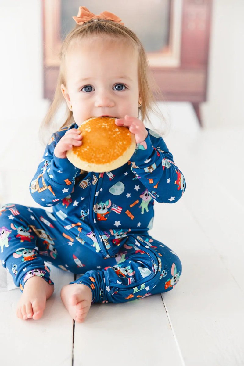 Charlie Lou Baby Bamboo Rompee Chip Chilla Baby Romper Convertible Cuffs - Everetts Place Boutique - 