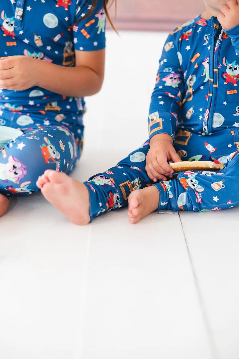 Charlie Lou Baby Bamboo Rompee Chip Chilla Baby Romper Convertible Cuffs - Everetts Place Boutique - 