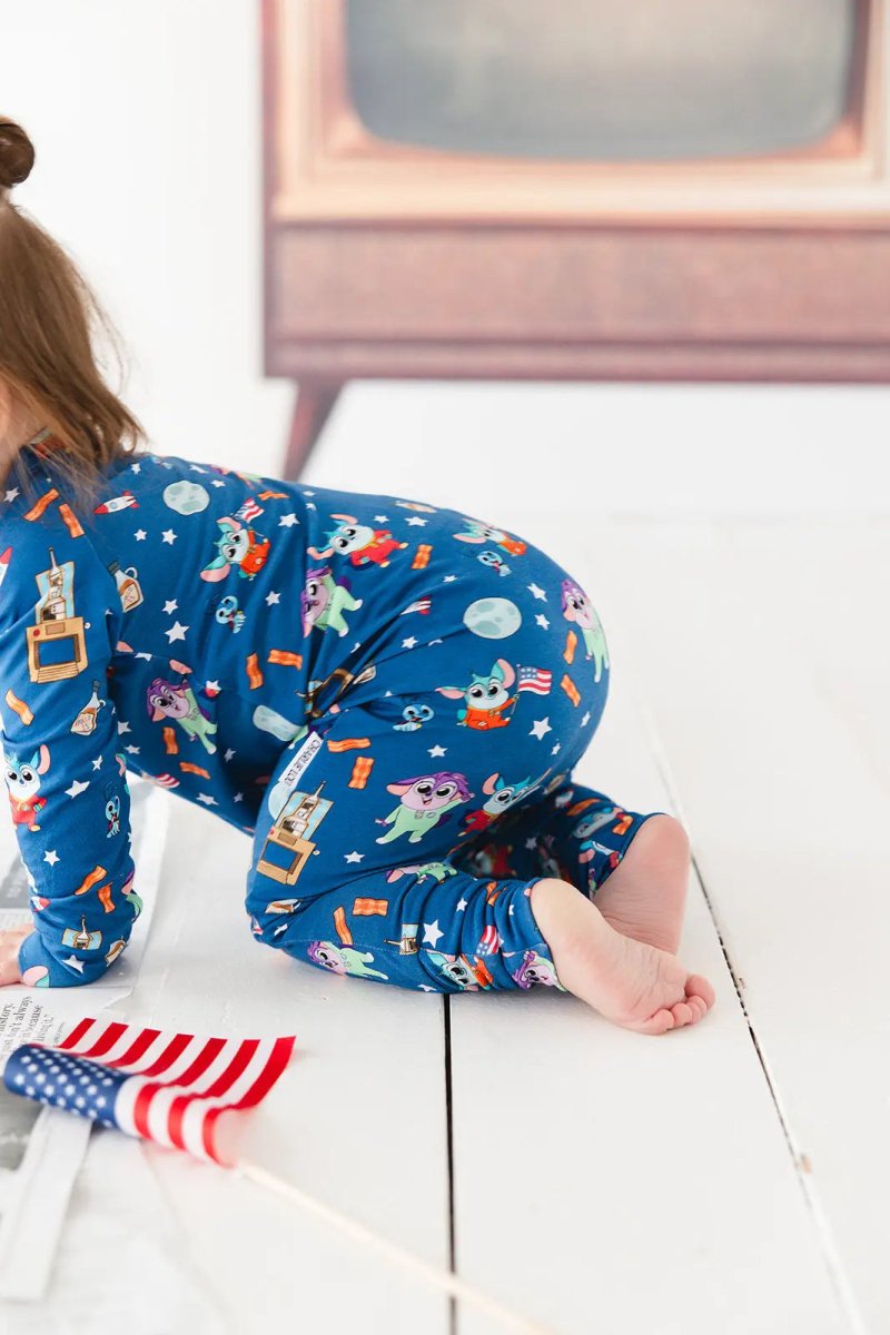 Charlie Lou Baby Bamboo Rompee Chip Chilla Baby Romper Convertible Cuffs - Everetts Place Boutique - 