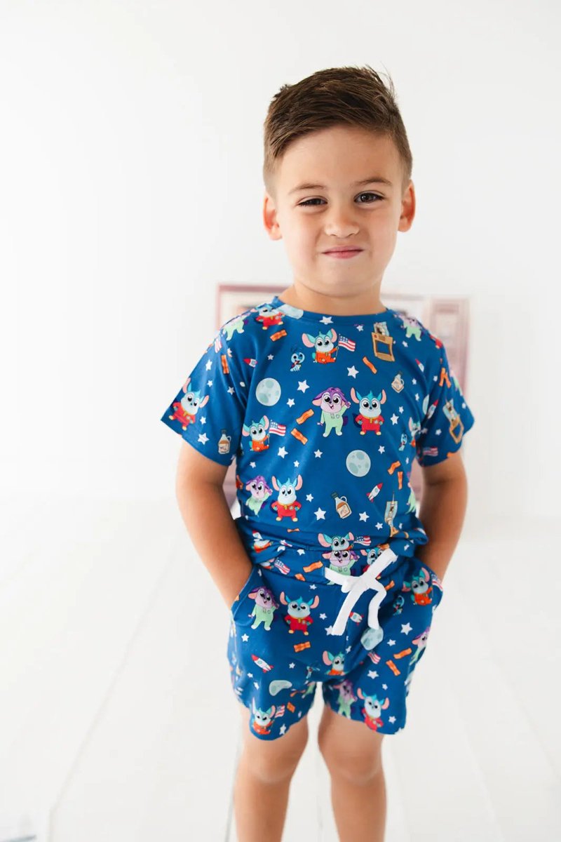 Charlie Lou Baby Bamboo Shortie Set for Babies Chip Chilla Collection - Everetts Place Boutique - 