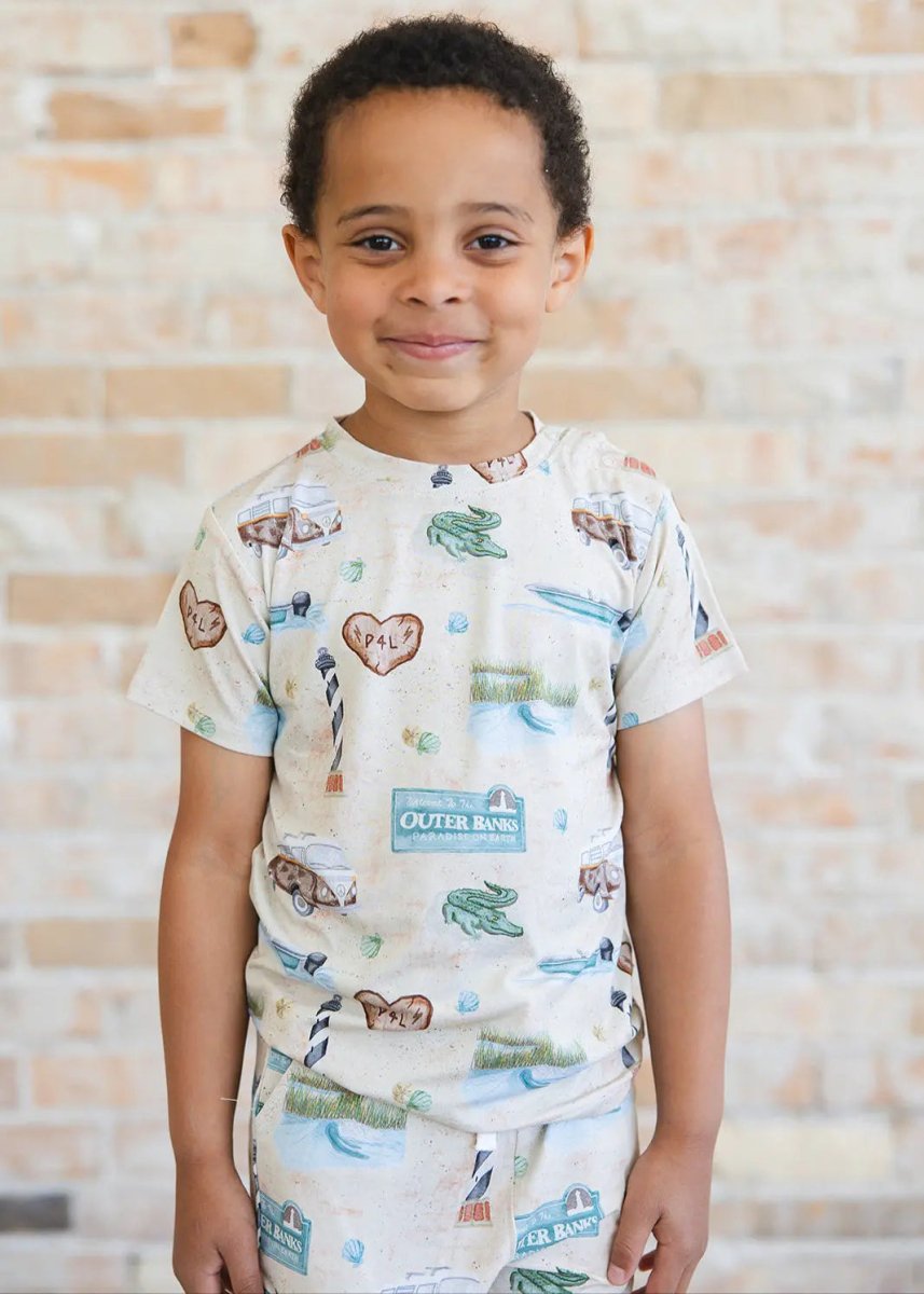 Charlie Lou Baby Bamboo Shortie Set Outer Banks By Charlie Lou Baby Kids - 