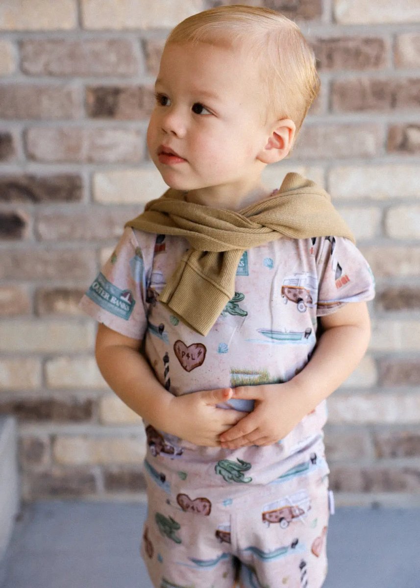 Charlie Lou Baby Bamboo Shortie Set Outer Banks By Charlie Lou Baby Kids - 