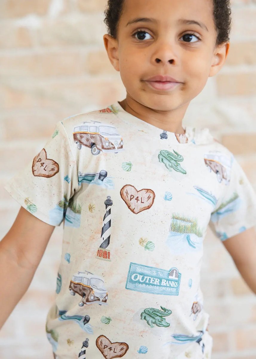 Charlie Lou Baby Bamboo Shortie Set Outer Banks By Charlie Lou Baby Kids - 