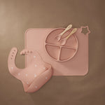 Eizzy Baby Bamboo Spoon and Fork Set (Muted Pink) - 
