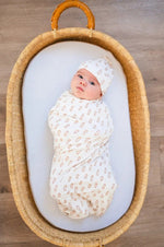 Harp Angel Boutique Bamboo Stretch Swaddle Blanket with Breathable Fabric for Newborns - 