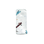 Harp Angel Boutique Bamboo Stretch Swaddle with Vintage Airplane Design for Cozy Babies - 