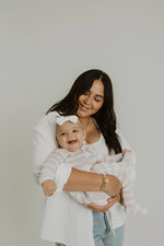 Charlie Lou Baby Bamboo Striped Footie Romper With Double Zipper For Babies - Everetts Place Boutique - 