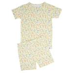 Sweet Bamboo Bamboo Surfboard Waves Pajama Set for Summer Comfort for Kids - 