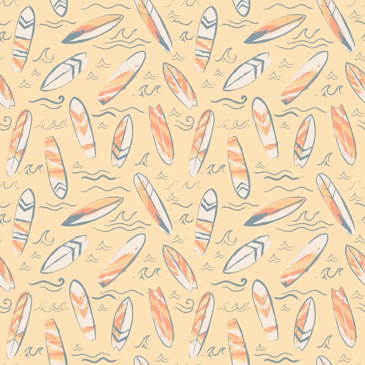 Sweet Bamboo Bamboo Surfboard Waves Pajama Set for Summer Comfort for Kids - 