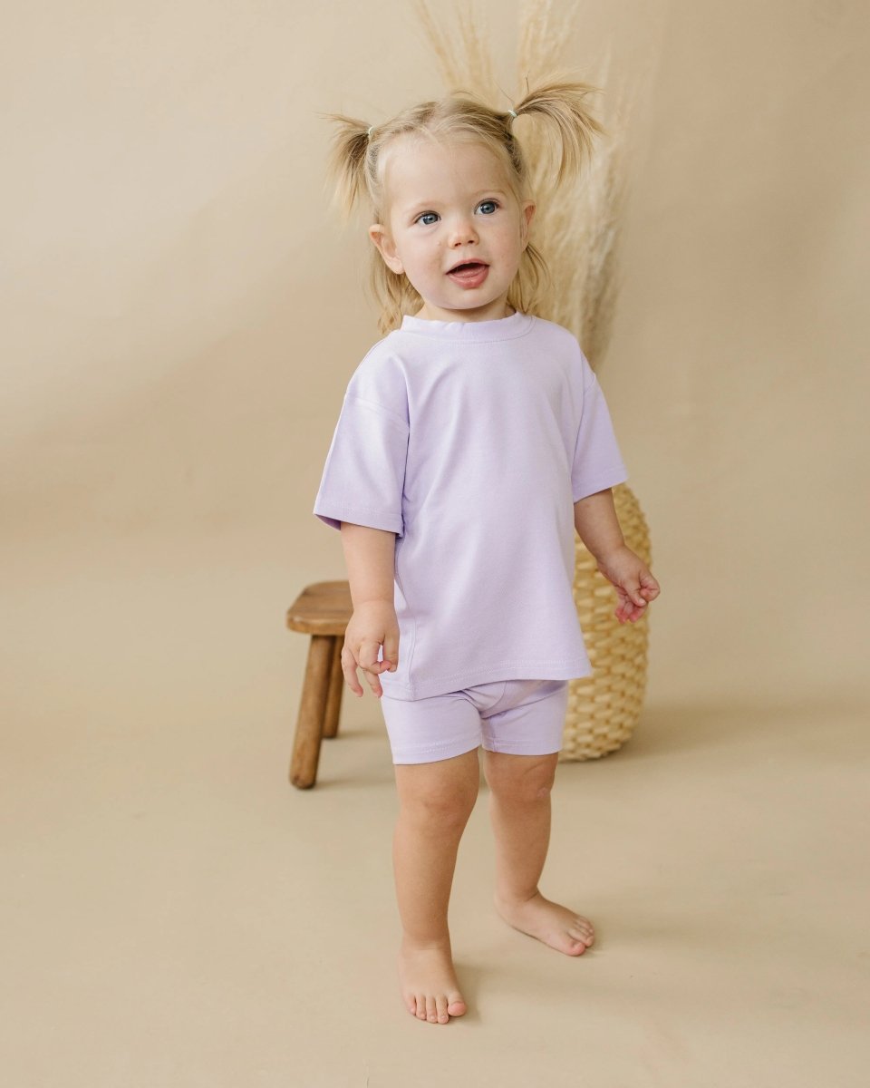 Little Joy Co. Bamboo Tee and Bike Shorts Set Sold Separates for Mix - Everetts Place Boutique - 
