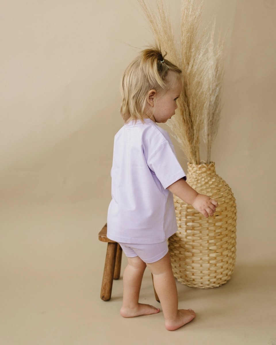 Little Joy Co. Bamboo Tee and Bike Shorts Set Sold Separates for Mix - Everetts Place Boutique - 